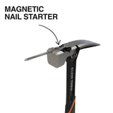 Klein Tools H80918S Smooth Face Steel Claw Hammer with Full Steel Core and Magnetic Nail Starter (18 oz) - 3