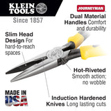 Klein Tools J203-7 Pliers, Long Nose Side-Cutters, 7" - 2