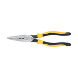 Klein Tools J203-8N Pliers, Long Nose Side-Cutters, Stripping, 8"