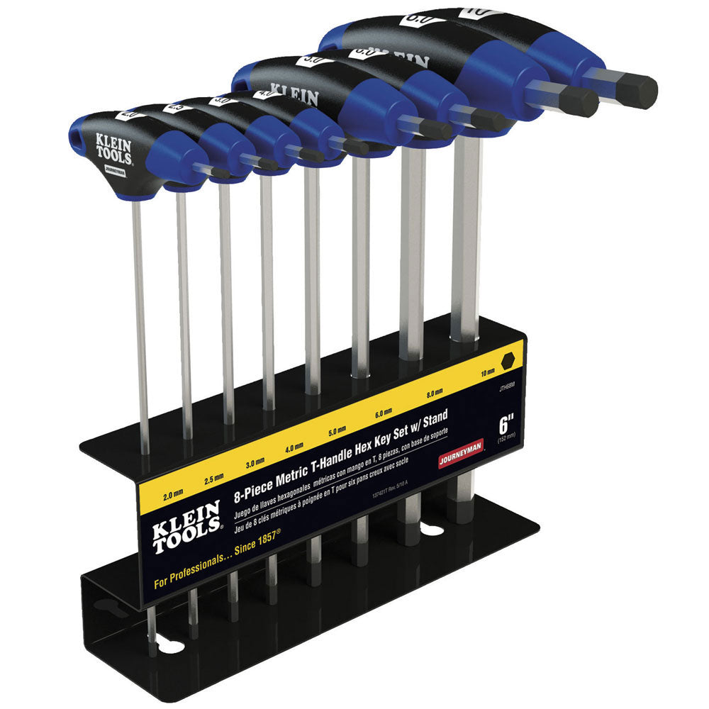 Klein Tools JTH98M 9" Metric Journeyman T-Handle Set 8 Piece