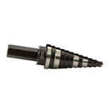 Klein KTSB14 Step Drill Bit #14 Double-Fluted, 3/16 to 7/8" - 3