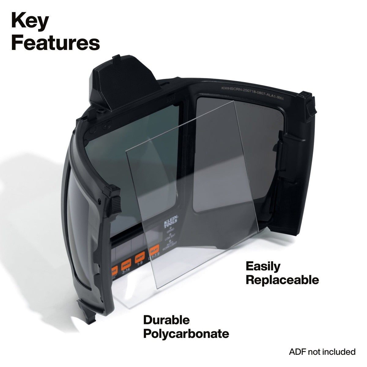 Klein Tools KWHISHIELD Phoenix Series Welding Helmet Inner Shield Replacement 3.78 x 4.06" Clear Polycarbonate (5 Pack) - 2