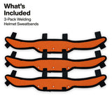 Klein Tools KWHSWTBND Phoenix Series Welding Helmet Sweatband Replacement 19.3" (3 Pack) - 3