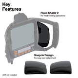 Klein Tools KWSIDEWIN Phoenix Series Side Window Replacement Lenses Shade 9 4" x 3" (1 Pair) - 2