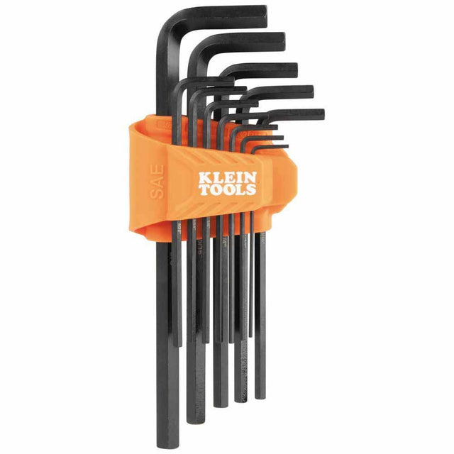 Klein LS12 L-Style Long Hex Key Set, SAE, 12-Piece