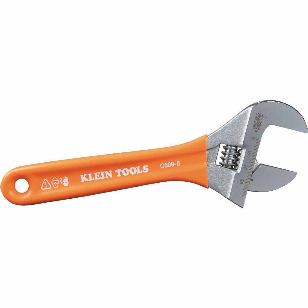 Klein O5098 Extra-Wide Jaw Adjustable Wrench, 8" - 9