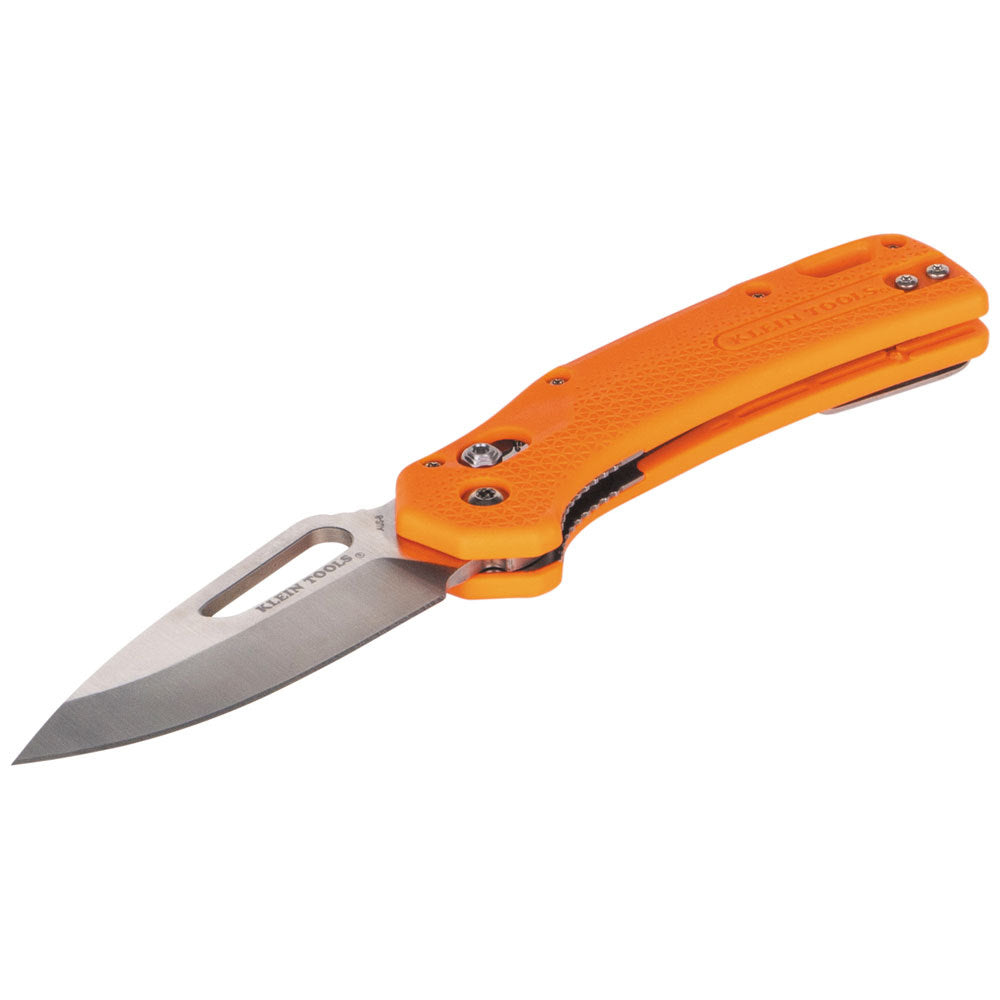 Klein OFK000ORT KTO Resurgence Fishing Knife, Drop Point Blade, Orange Handle - 2