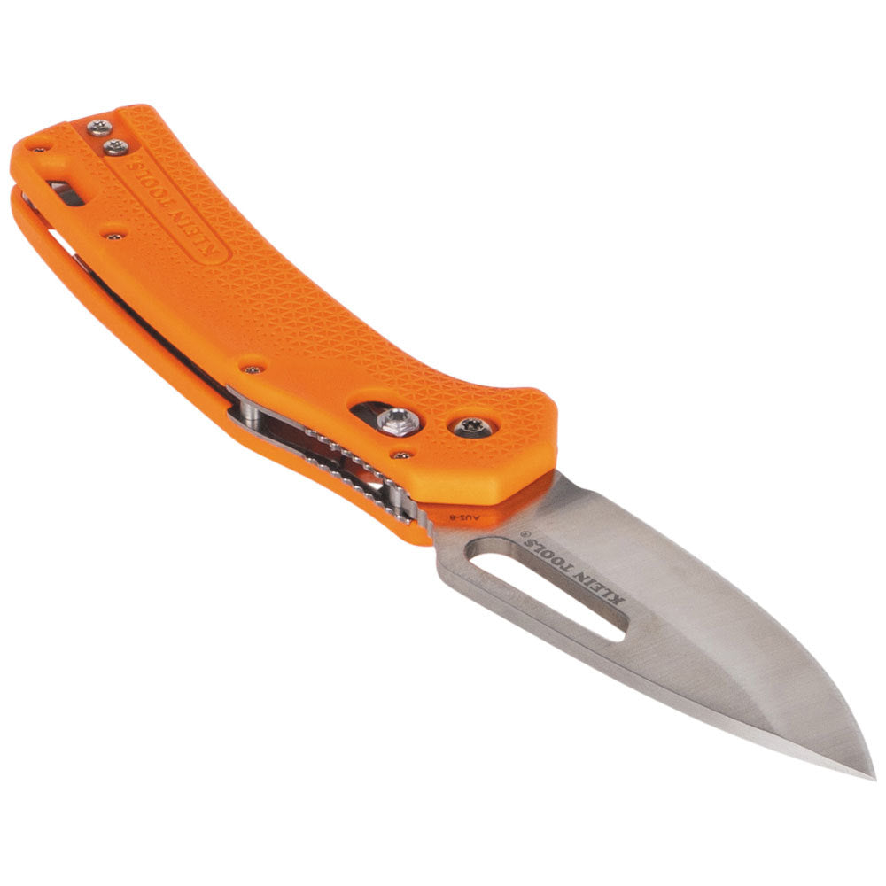 Klein OFK000ORT KTO Resurgence Fishing Knife, Drop Point Blade, Orange Handle - 3