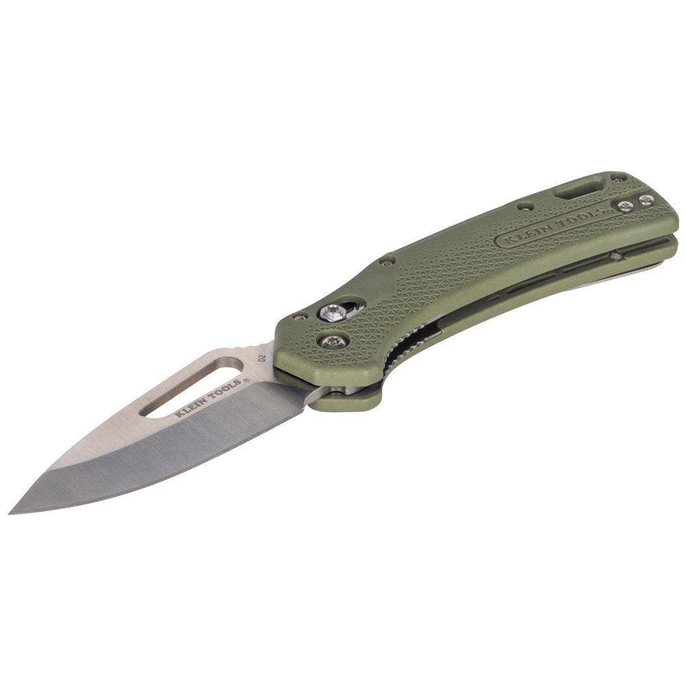 Klein OGK000GNT KTO Resurgence Knife, Drop Point Blade, Moss Green Handle - 2