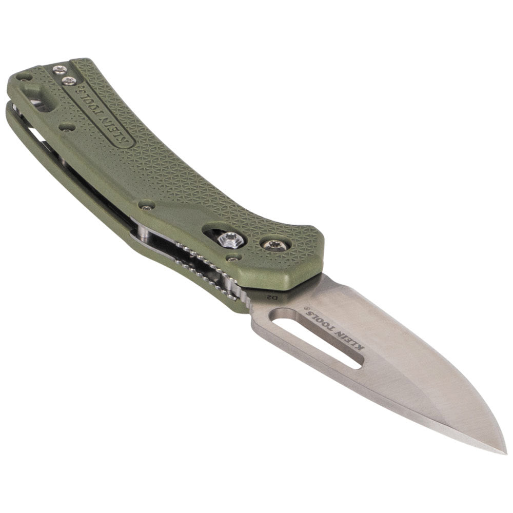 Klein OGK000GNT KTO Resurgence Knife, Drop Point Blade, Moss Green Handle - 3