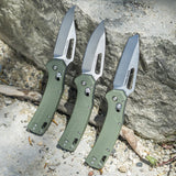 Klein OGK000GNT KTO Resurgence Knife, Drop Point Blade, Moss Green Handle - 7