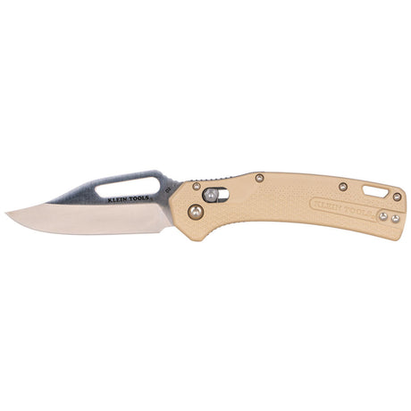 Klein OGK002TNT KTO Resurgence Knife,Clip Point Blade, Sand Handle