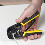 Klein Tools VDV226011SEN Ratcheting Modular Crimper and Stripper for RJ11 RJ12 RJ45 Connectors (1 Pack) - 3