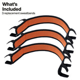 Klein Tools WBHLSWTBND Wide-Beam Headlamp Sweatband Replacement 12" x 3.8" (3 Pack) - 2