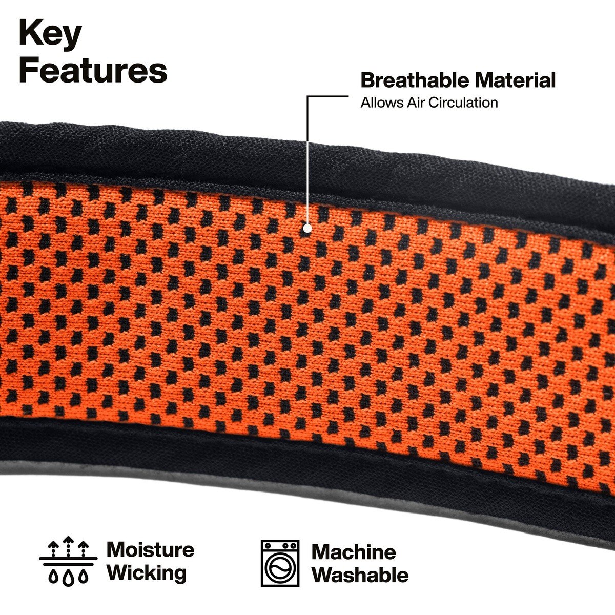Klein Tools WBHLSWTBND Wide-Beam Headlamp Sweatband Replacement 12" x 3.8" (3 Pack) - 3