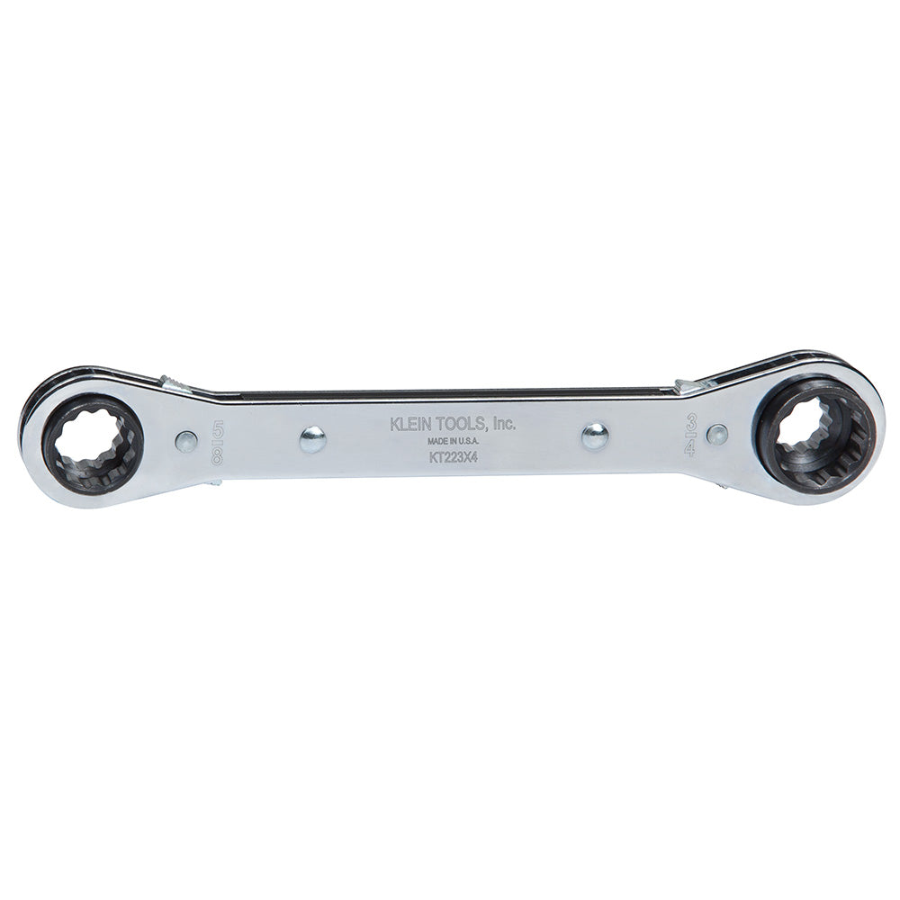 Klein KT223X4 Lineman's Ratcheting 4-in-1 Box Wrench