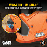 Klein 50044 1-1/4-Inch Precision Ratcheting PVC Pipe Cutter - 7