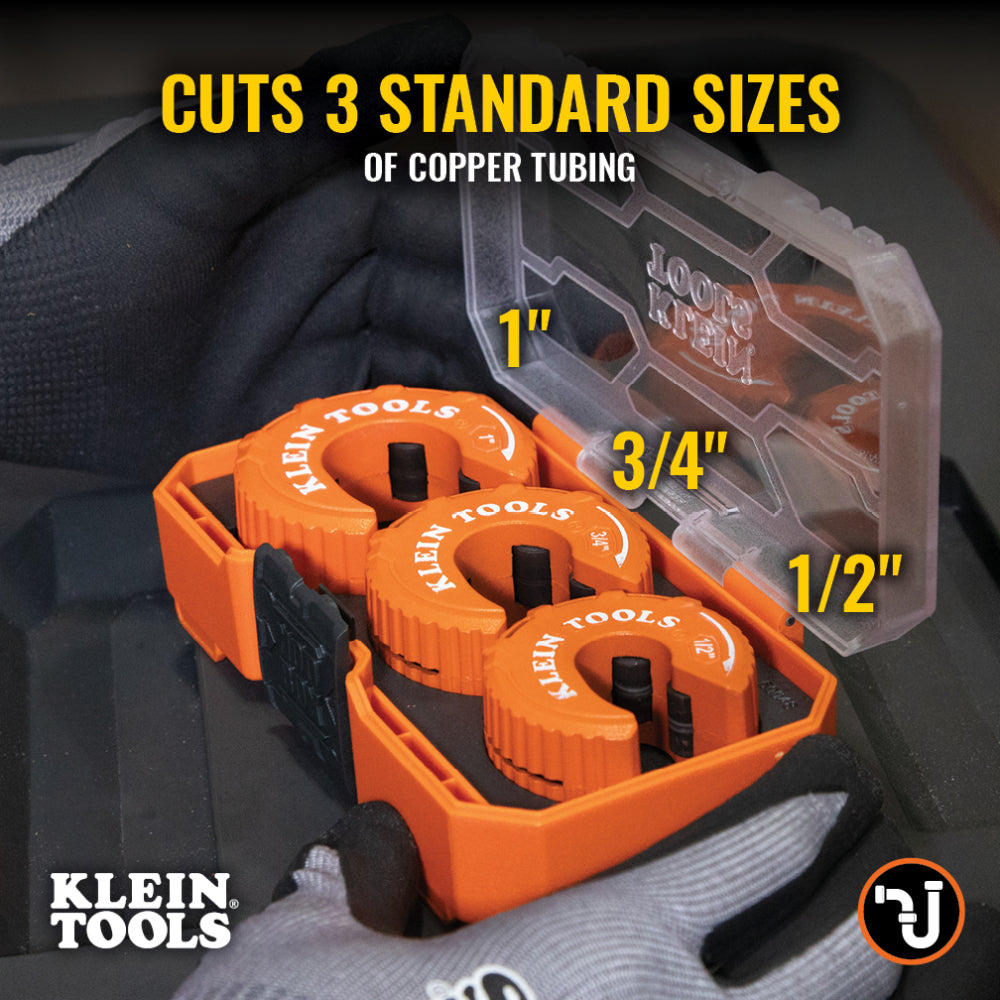 Klein 50048 C-Style Copper Tubing Cutter Set, 3-Piece - 2