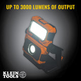 Klein 56417 MODbox Rechargeable Dual Beam LED Work Light - 6