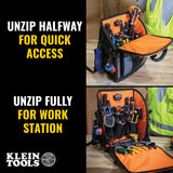 Klein 62482 Tradesman Pro Tool Station Tool Bag Backpack, 27 Pockets - 4