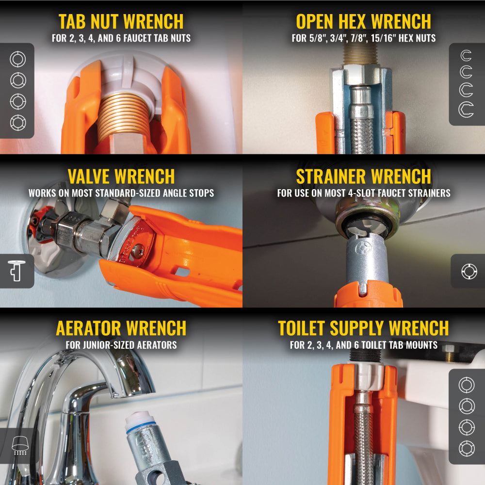 Klein 68098 12-in-1 Faucet Wrench Multi Tool - 4