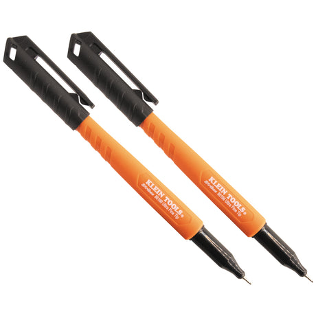 Klein 861002 Skribes Ultra Fine Tip Permanent Markers, Black, 2-Pack