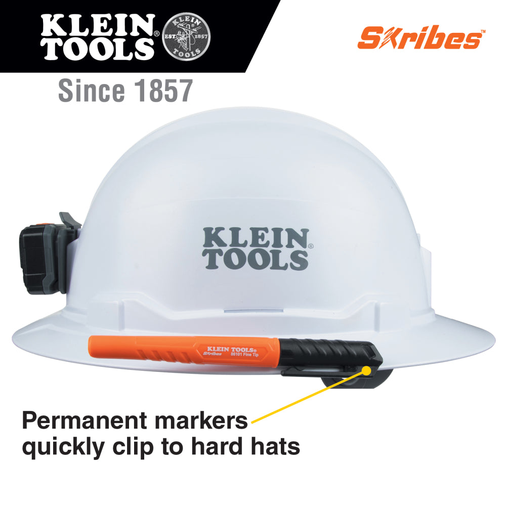 Klein 8610112 Skribes Fine Tip Permanent Markers, Black, 12-Pack - 4