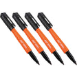 Klein 861014 Skribes Fine Tip Permanent Markers, Black, 4-Pack