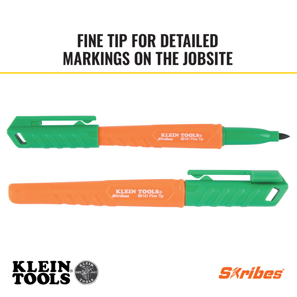 Klein 861914 Skribes Fine Tip Permanent Markers, Multi-Color, 4-Pack - 2