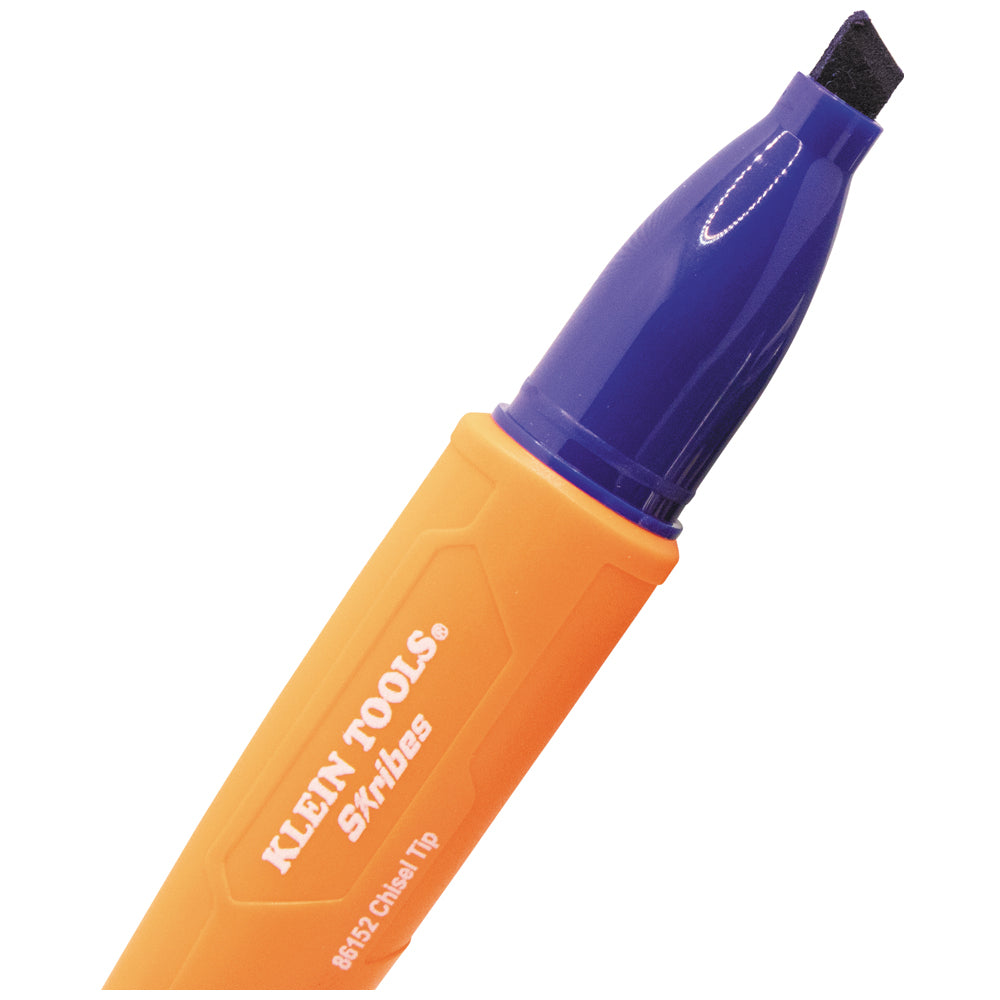 Klein 861923 Skribes Chisel Tip Permanent Markers, Multi-Color, 3-Piece - 2