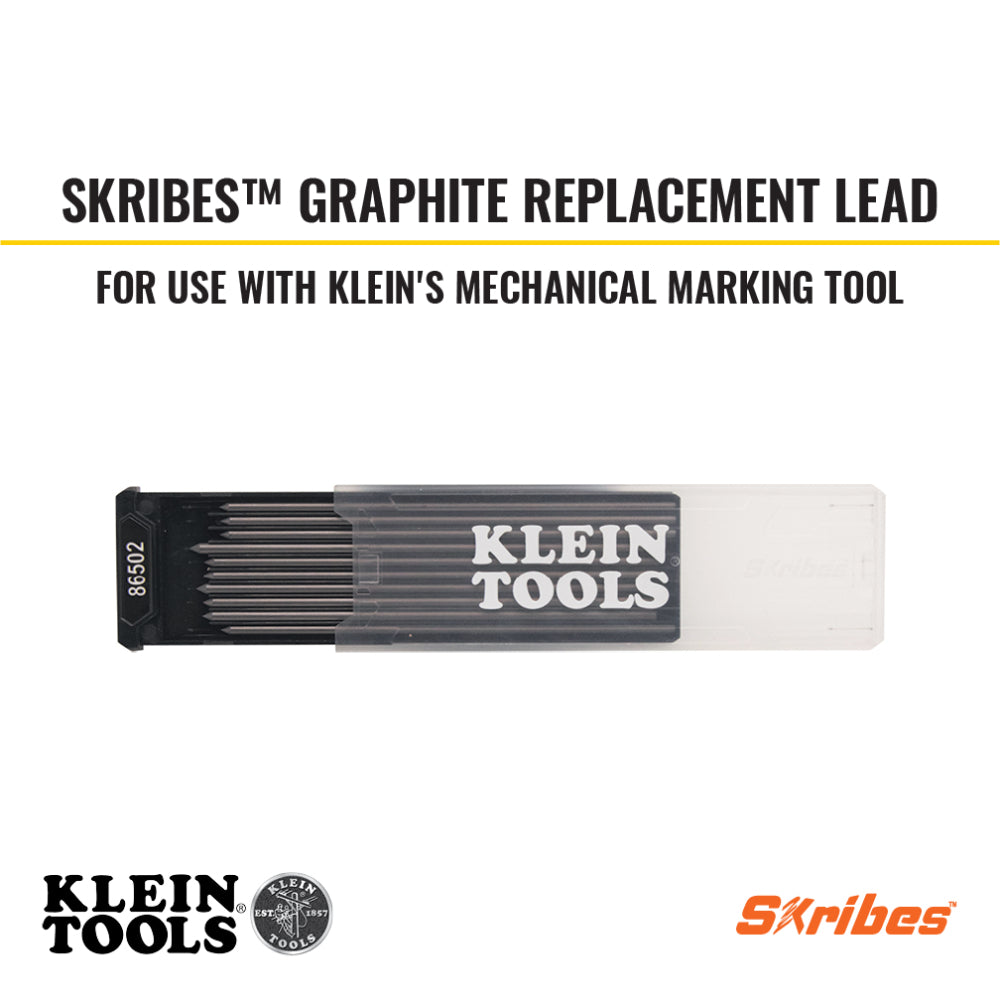 Klein 86502 Skribes Replacement Leads, Black, 10-Pack - 2