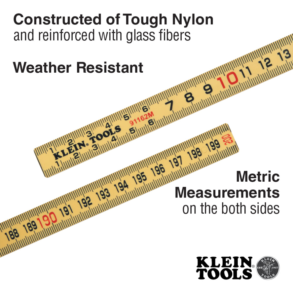 Klein 91162M Fiberglass Folding Ruler, Outside Reading, Metric - 2