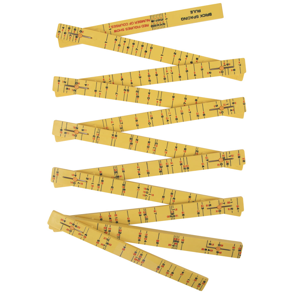 Klein 91163B Fiberglass Folding Rule, Outside Reading, Brick Scale - 3