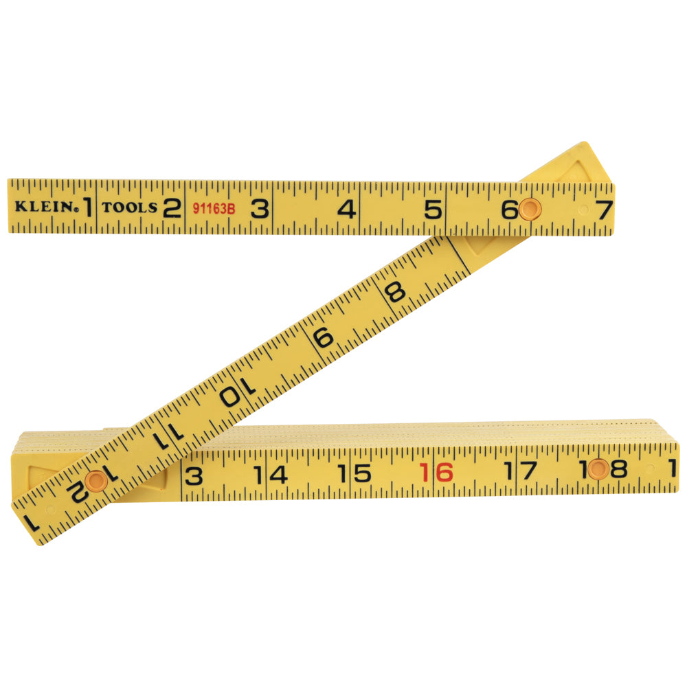 Klein 91163B Fiberglass Folding Rule, Outside Reading, Brick Scale - 4