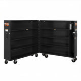 Knaack 100-KL-50NR 60" x 30" x 65", 60.9 cu ft Model 100 Jobmaster Folding Rolling Tool Cabinet with Padlock and Casters - Black - 3