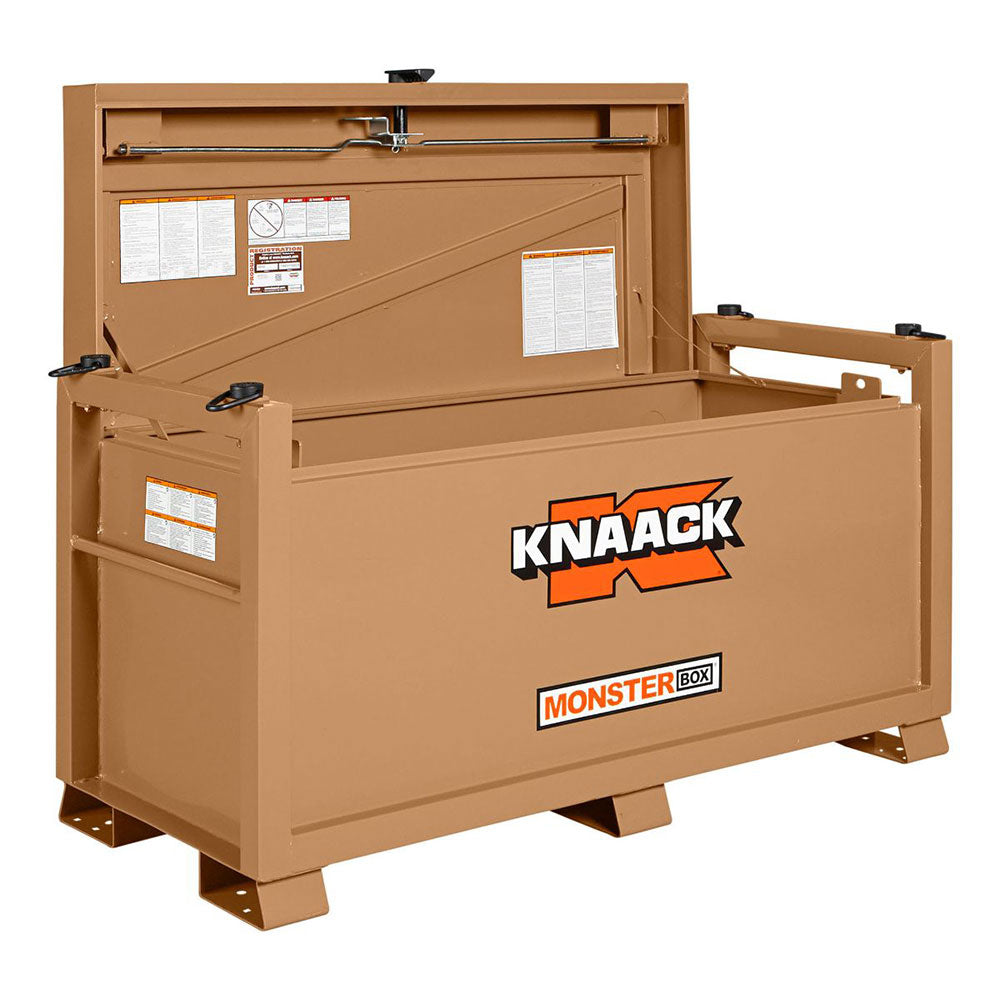 Knaack 1010 66" x 30" x 36", 31 cu ft Steel Monster Box Jobsite Chest, Tan - 2