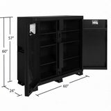 Knaack 109-KL-50NR 47.5 cu ft Model 109 Jobmaster Jobsite Cabinet Locking Tool Storage with Padlock - Black - 2