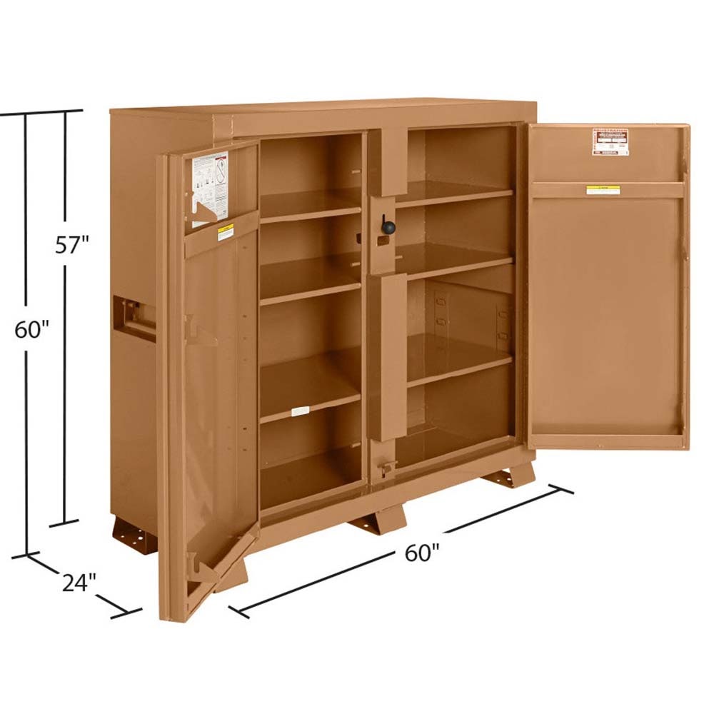 Knaack 109-KL 47.5 cu ft Model 109 Jobsite Cabinet Locking Tool Storage with Padlock - 2