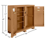 Knaack 111-KL 60" W x 24" D x 60" H, 47.5 cu ft Model 111 Jobsite Storage Cabinet with Knaack Padlock - 2