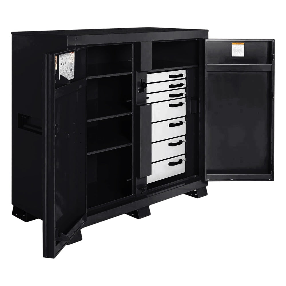 Knaack 112-KL-50NR 54.9 cu ft Locking Steel Tool Cabinet with Shelves and Drawers Jet Black Powder Coat Finish - 2