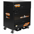 Knaack 118-M-KL-50NR 39.3 x 26.79 x 48.25" DataVault Mobile Digital Plan Station Jobsite Box with 32" Monitor and 4 GFCI Outlets (2 Pack) - Black