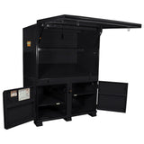 Knaack 119-02-KL-50NR 120.7 cu ft Field Station Jobsite Storage Cabinet with Knaack Padlock Jet Black Powder Coat - 2