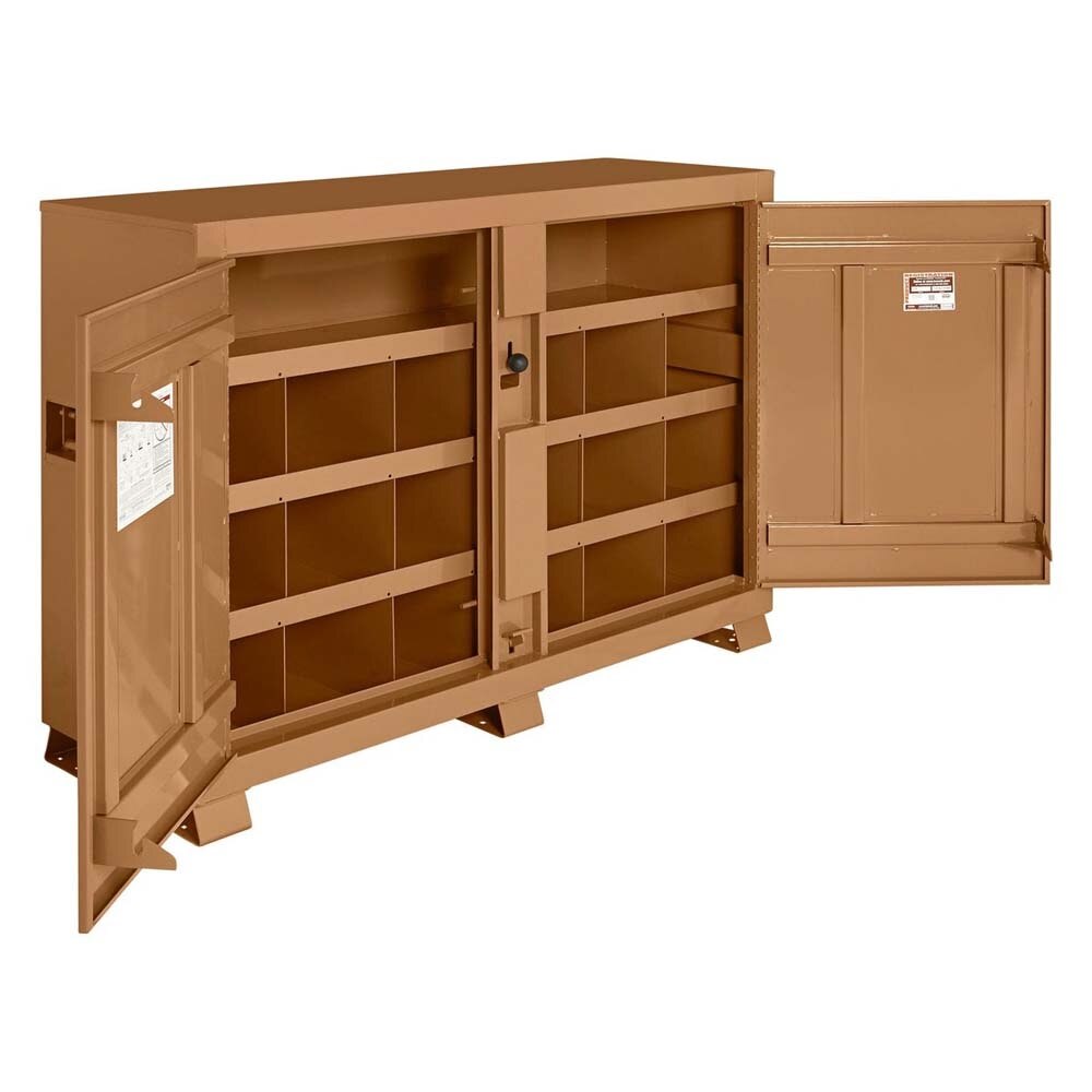 Knaack 129-KL 72" W x 24" D x 51" H, 48 cu ft Model 129 Locking Steel Bin Storage Cabinet - 3