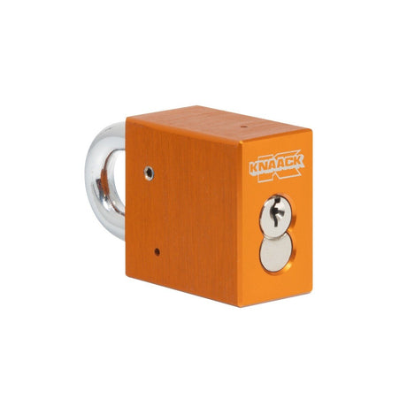 Knaack 1KL Orange Aluminum Keyed Different Padlock 4" W x 1.7" H x 1.7" L