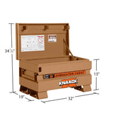 Knaack 32-KL 32" W x 19" D x 19" H, 5 cu ft Model 32 Chest Style Jobsite Tool Box with Padlock - 2