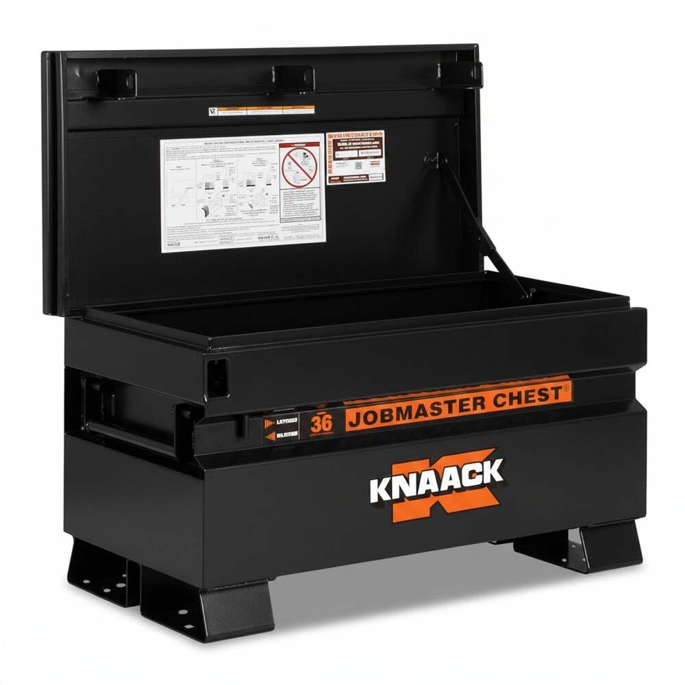 Knaack 36-KL-50NR 36" W x 19" D x 21.5" H, 7 cu ft Model 36-KL Jobmaster Steel Jobsite Chest Tool Box - Black - 2
