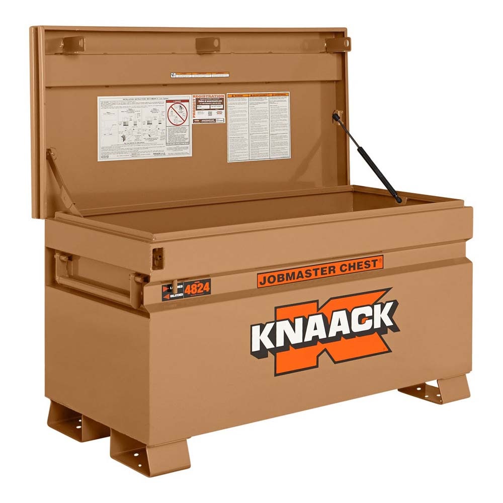 Knaack 4824-KL  48" W x 24" D x 28-1/2" H, 16 cu ft Model 4824 Steel Jobsite Chest Box with Padlock - 2