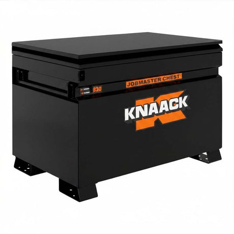 Knaack 4830-KL-50NR 48" L x 30" W x 29" H, 25.25 cu ft Model 4830 Jobmaster Steel Jobsite Storage Chest Tool Box with Padlock - Black