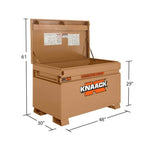 Knaack 4830-KL  48" L x 30" W x 29" H, 25.25 cu ft Model 4830 Steel Jobsite Storage Chest Tool Box with Padlock - 2
