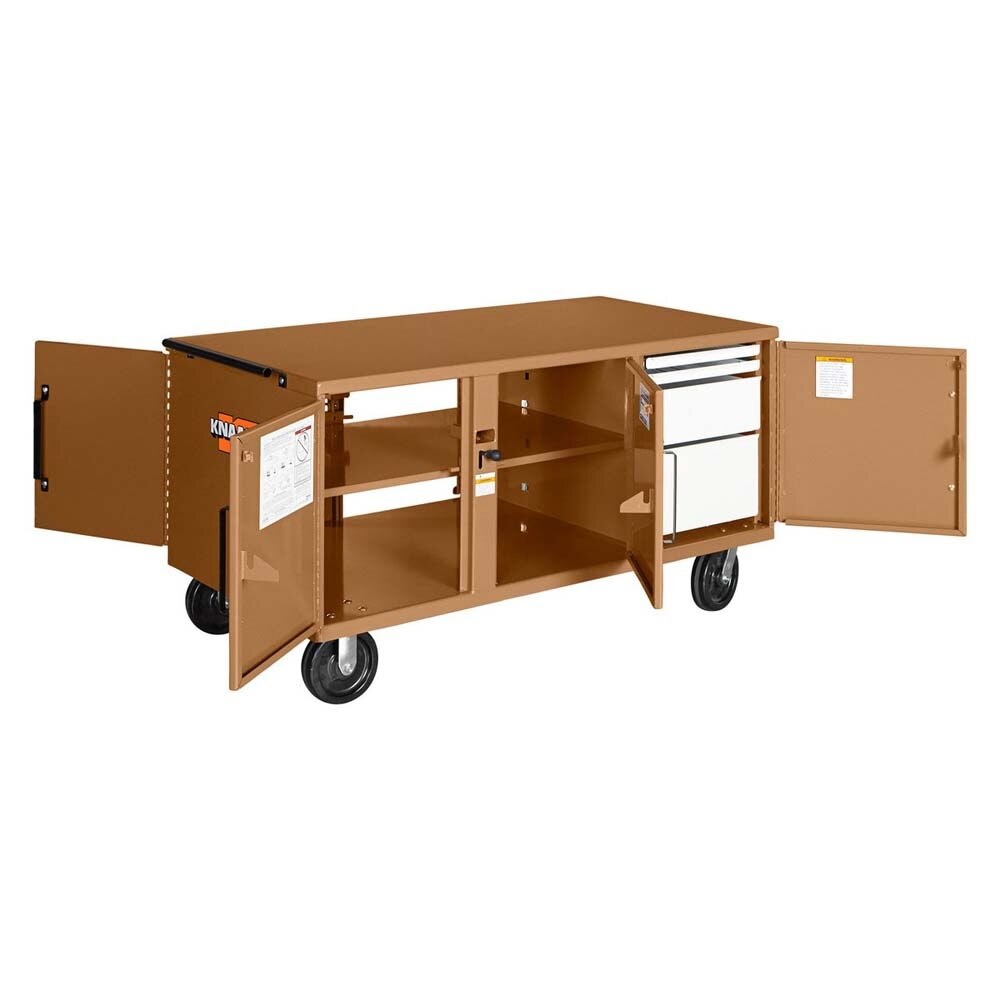 Knaack 62-KL 62" W x 32" D x 34" H Model 62 WAR WAGON Rolling Workbench 3400 lb Capacity (2 Padlocks) - 3